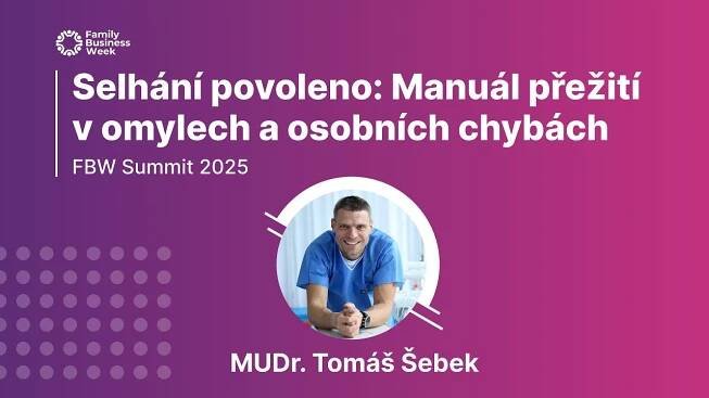 MUDr. Tomáš Šebek – Selhání povoleno: Manuál přežití v omylech a osobních chybách