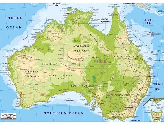 Maps of Australia | Collection of maps of Australia | Oceania | Mapsland | Maps of the World