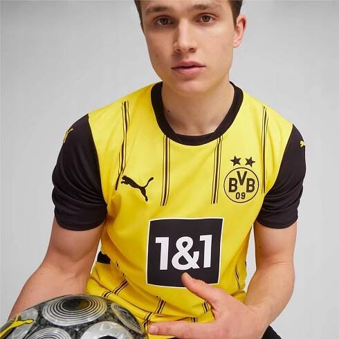 Tričko Puma Borussia Dortmund Home JSY Replica 774946-01 L žluté Výstřih kulatý