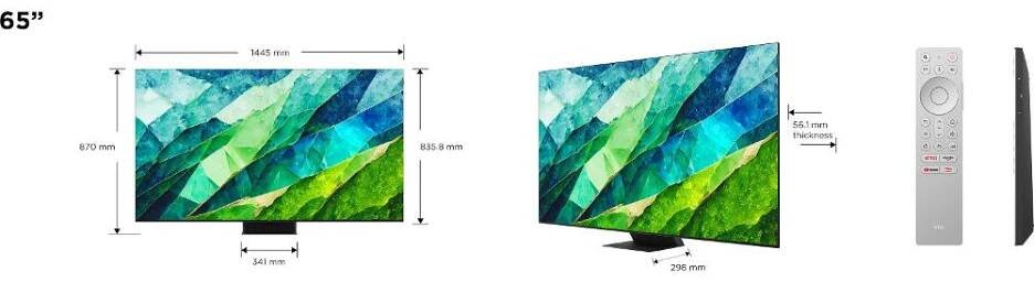 75C855 QLED TV Mini LED 144Hz TCL