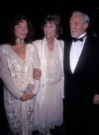 Actress Amy Irving and parents Priscilla Pointer and Jules Irving attend the Sixth Annual American Cinematheque Award Salute to Martin Scorsese on March 22, 1991, in Century City, California | Source: Getty Images