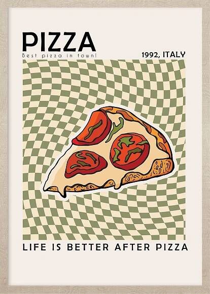 Obraz v rámu 149-585 PIZZA RETRO VIBE - Nej-koberce.cz