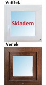 Soft plastové okno 40x40 cm Zlatý dub/Bílá, otevíravé, Pravé od 1 790 Kč - Heureka.cz