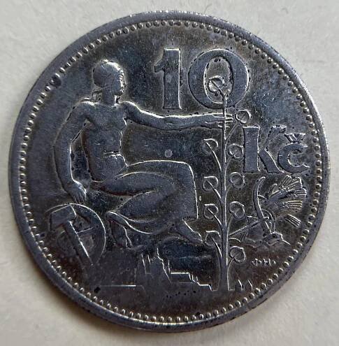 10 Kč Stříbrná Desetikoruna - 1932