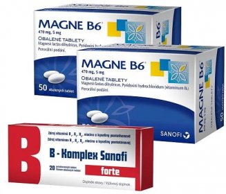 Magne B6, 2x50 obalených tablet + B-Komplex forte Sanofi 20 tablet - srovnání cen | Leano.cz