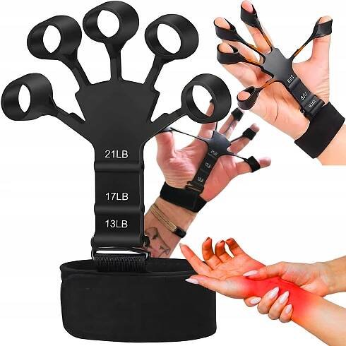 FINGER GRIPPER POMŮCKA PRO CVIČENÍ PRSTŮ A RUKOU, SÍLA ÚCHOPU 6-9 KG