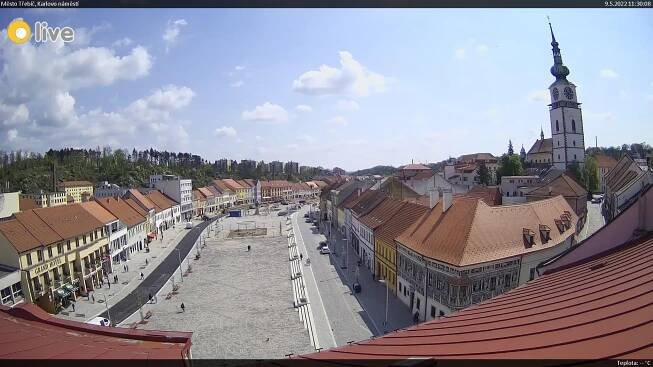 Webkamera Město Třebíč Karlovo náměstí