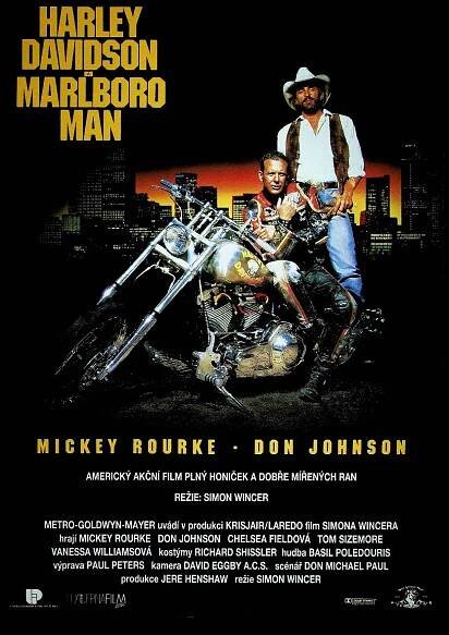 82 - Harley Davidson a Marlboro Man filmový plakát A3 Mickey Rourke