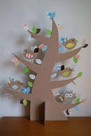 Kids Crafts, School Crafts, Arts And Crafts, Cardboard Crafts, Cardboard Tree, Preschool Art