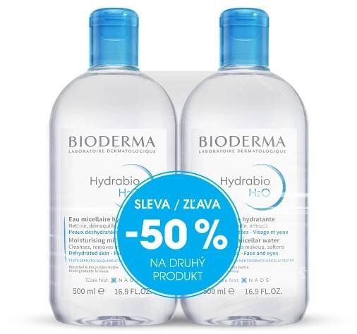 BIODERMA Hydrabio H2O micelární voda 500 ml 1+1 Festival