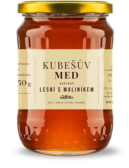 Med lesní s maliníkem