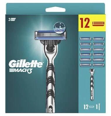 Gillette Mach3 + 12 ks hlavic