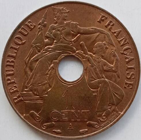 Francouzská Indočína 1 Cent 1938 Dobrý (G)
