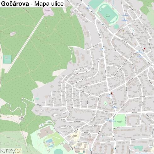 Gočárova - mapy | Kurzy.cz
