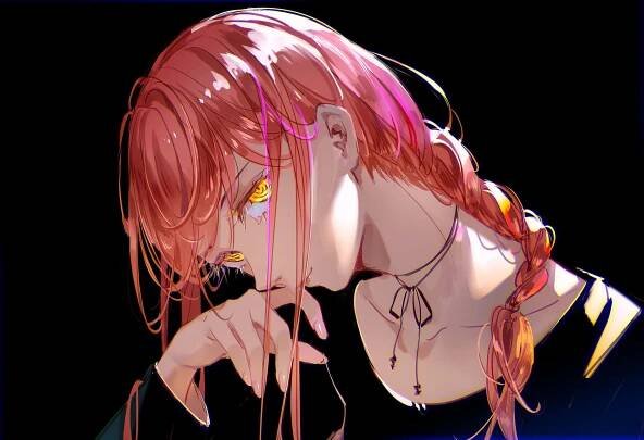 A glimpse of Makima, the powerful villain from Chainsaw Man Wallpaper