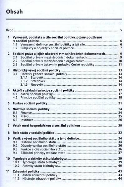 Základy sociální politiky | Šance Dětem