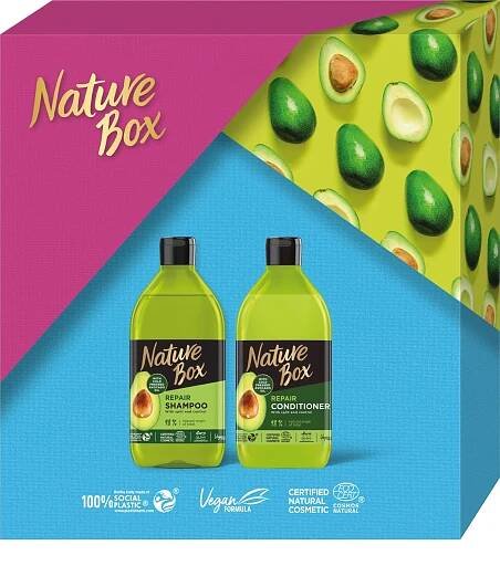 Nature Box Dárková sada přírodní regenerační vlasové péče Avocado - Dar Bylin