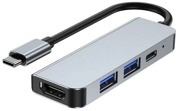 ROZBOČOVAČ USB HUB ADAPTÉR USB-C 4v1 2xUSB HDMI