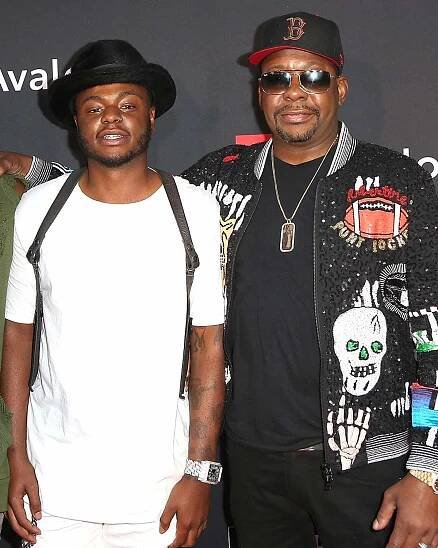 Landon Brown, Bobby Brown Jr., and Bobby Brown arrive at the premiere screening of "The Bobby Brown Story" presented by BET and Toyota at Paramount Theater on the Paramount Studios lot on August 29, 2018