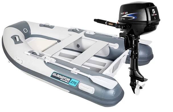 Komplet Gladiator Rib 270 AL šedý a Parsun F5BMS | marine.cz 