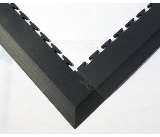 Náběhová lišta pro podlahové dlaždice Ecotile PVC – tmavě šedá, 500×80×7 mm