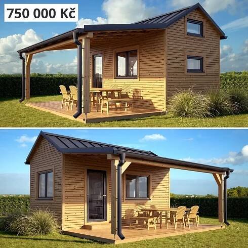 Mobilní dům 6×3 m s terasou bez vybavení