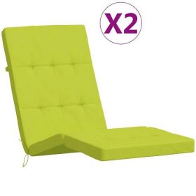 Petrashop  Podušky na polohovací židli 2 ks jasně zelené oxfordská látka Zelená