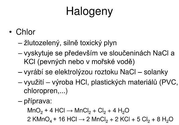 PPT - Halogeny PowerPoint Presentation, free download - ID:3310300