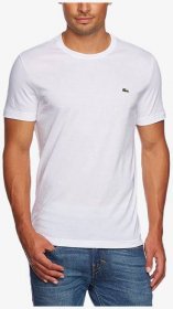 Lacoste C-neck T-shirt, men's, short sleeves, white - Worldshop