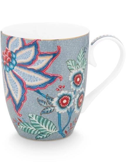 Pip Studio Flower Festival sada 2 hrnků 350ml, modrá