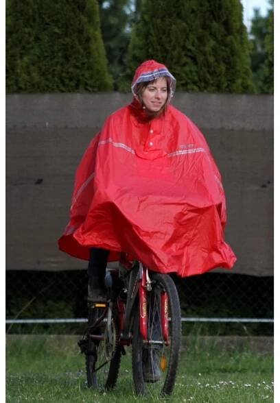 Cyklistické pončo / pláštěnka na kolo červená 810