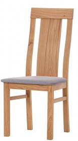 Masivní dubová židle Sofi s šedou látkou