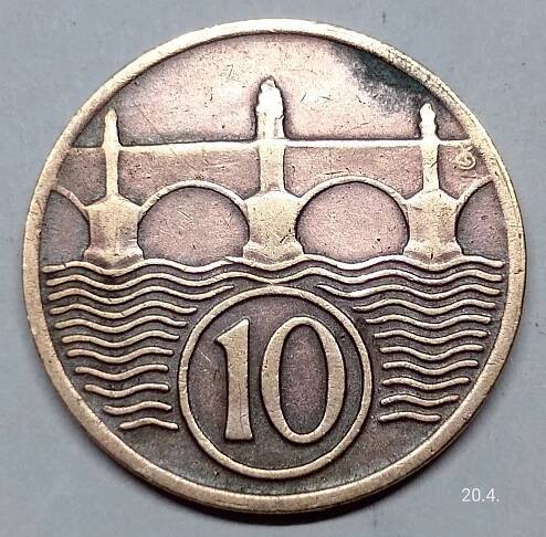 Mince 10 haléřů 1937 Československo