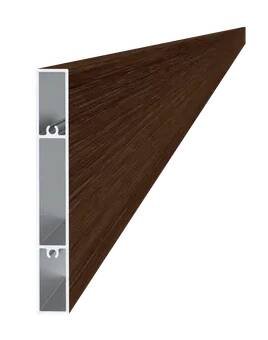 Plot Hliníková lamela s povrchovou úpravou, se strukturou, barva ořech, 120x16x6000 mm