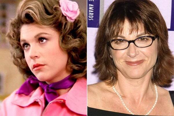 Dinah Manoff as Marty Maraschino in 'Grease'; Dinah Manoff attends the 2nd annual Jewish Image Awards in L.A. on Sept. 24, 2002