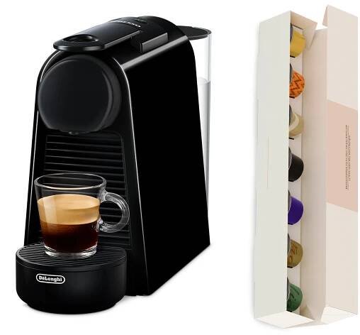 Kávovar DeLonghi Nespresso Essenza Mini EN85.B + KÁVA černý