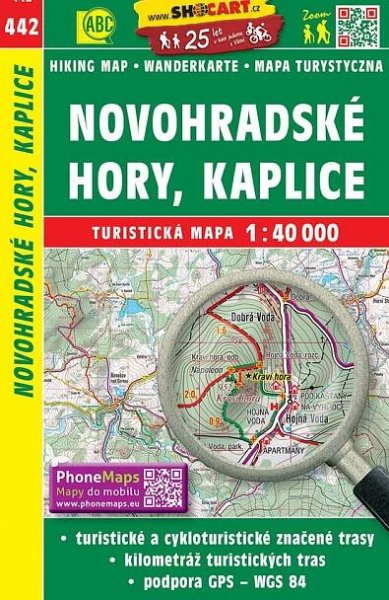 Turistická mapa 442: Novohradské hory a Kaplice - Shocart (2018)