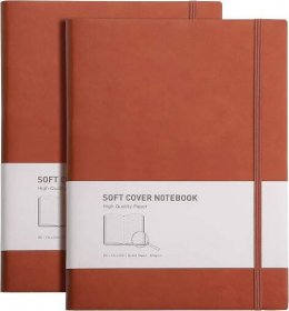 College Ruled Composition Notebooks 2 Pack - B5 Large Leather Notebook Ruled Journal With 408 Pages,100gsm Thick Paper,7.6" X 10"