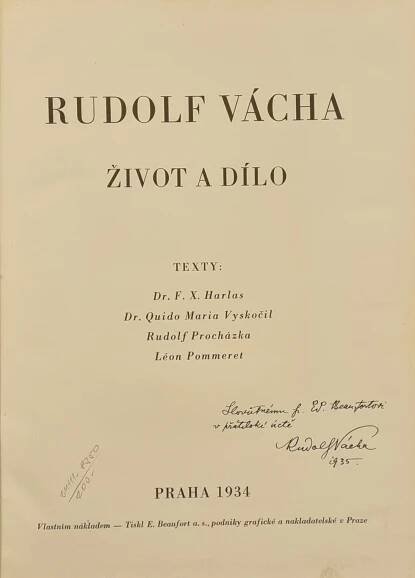Rudolf Vácha. Život a dílo. - Ztichlá klika - antikvariát 