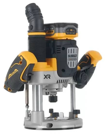 DeWalt DCW620H2 aku bezuhlíková horní fréza 18V/2*5Ah, kleštiny 8+12mm, 110 Série DCW620H2