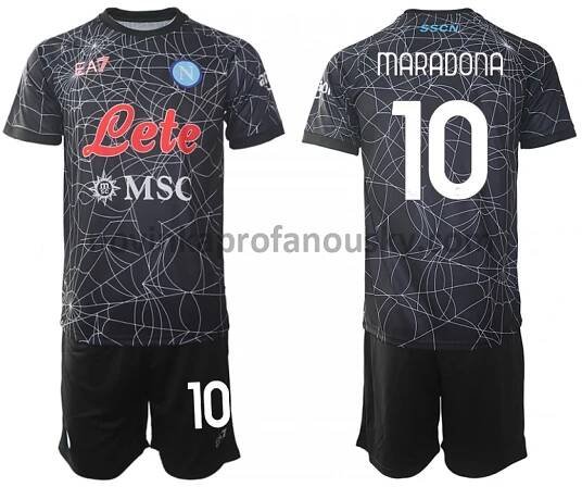 SSC Neapol Dres Diego Maradona 10 Special Domácí Fotbalové Dresy pro Děti 2021-2022