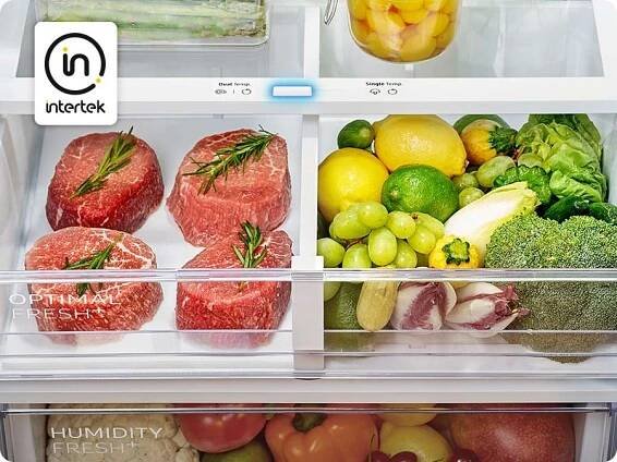 Samsung RB38C776ASR/EF - přihrádka Optimal Fresh+ rozdělená na 2 části