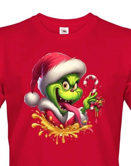 Pánské triko Grinch - skvělé vánoční triko