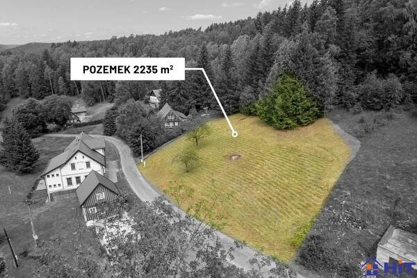 Prodej stavebního pozemku 2235 m2 na úchvatném místě ve Sladké Díře