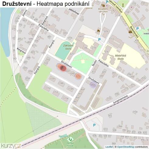 Mapa Družstevní - Firmy v ulici.