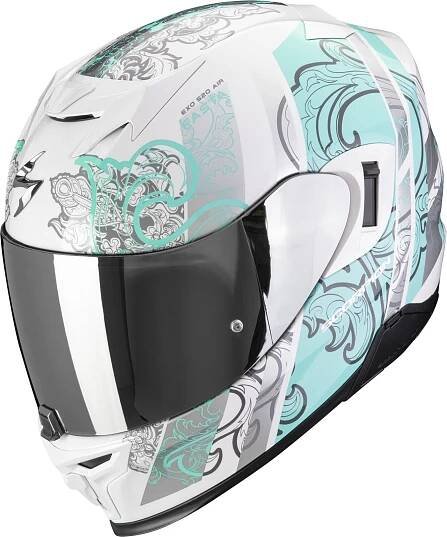 Integrální moto přilby: Scorpion EXO 520 EVO AIR FASTA White/Light Blue M Přilba