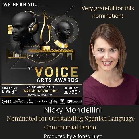 Nominee for outstanding Spanish Language Commercial Demo