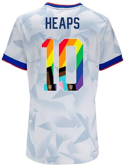 Women's Nike USWNT 2025 Pride Personalized Brilliant Home Match Jersey