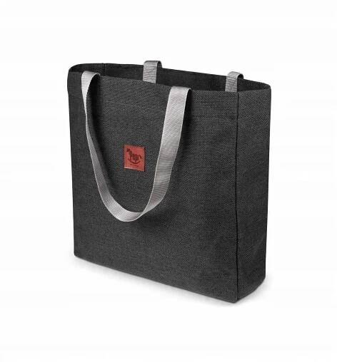 Taška Shopper imitace lnu, stylová, na nákupy, pevná, vyráběná v Polsku