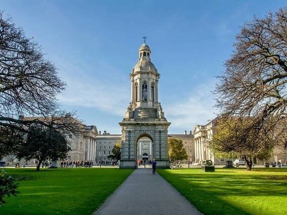 Play student on the Trinity College campus
